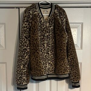 art class Fuzzy Animal Print Kids Jacket